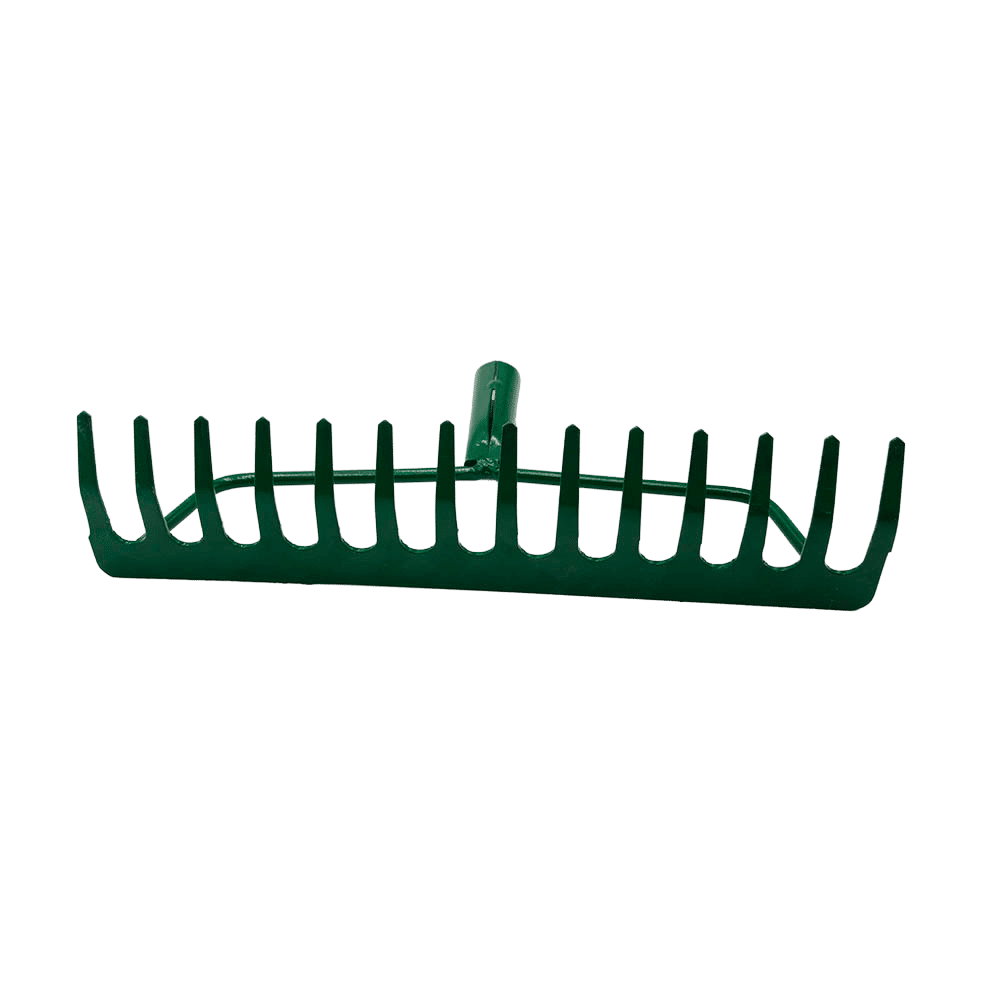 Solid Heavy Duty Garden Rake Green 2