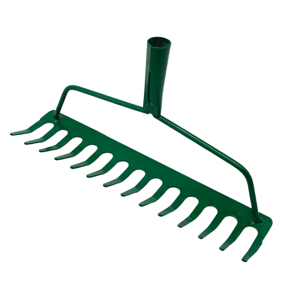 Solid Heavy Duty Garden Rake Green 3