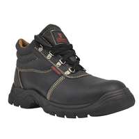 Armstrong Barton Print Leather Steel Toe Safety Shoes - AA Black, 46 EU
