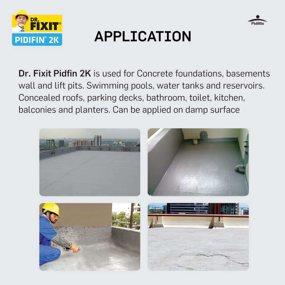 Dr. Fixit Pidifin 2K 15Kg Waterproof Coating 2