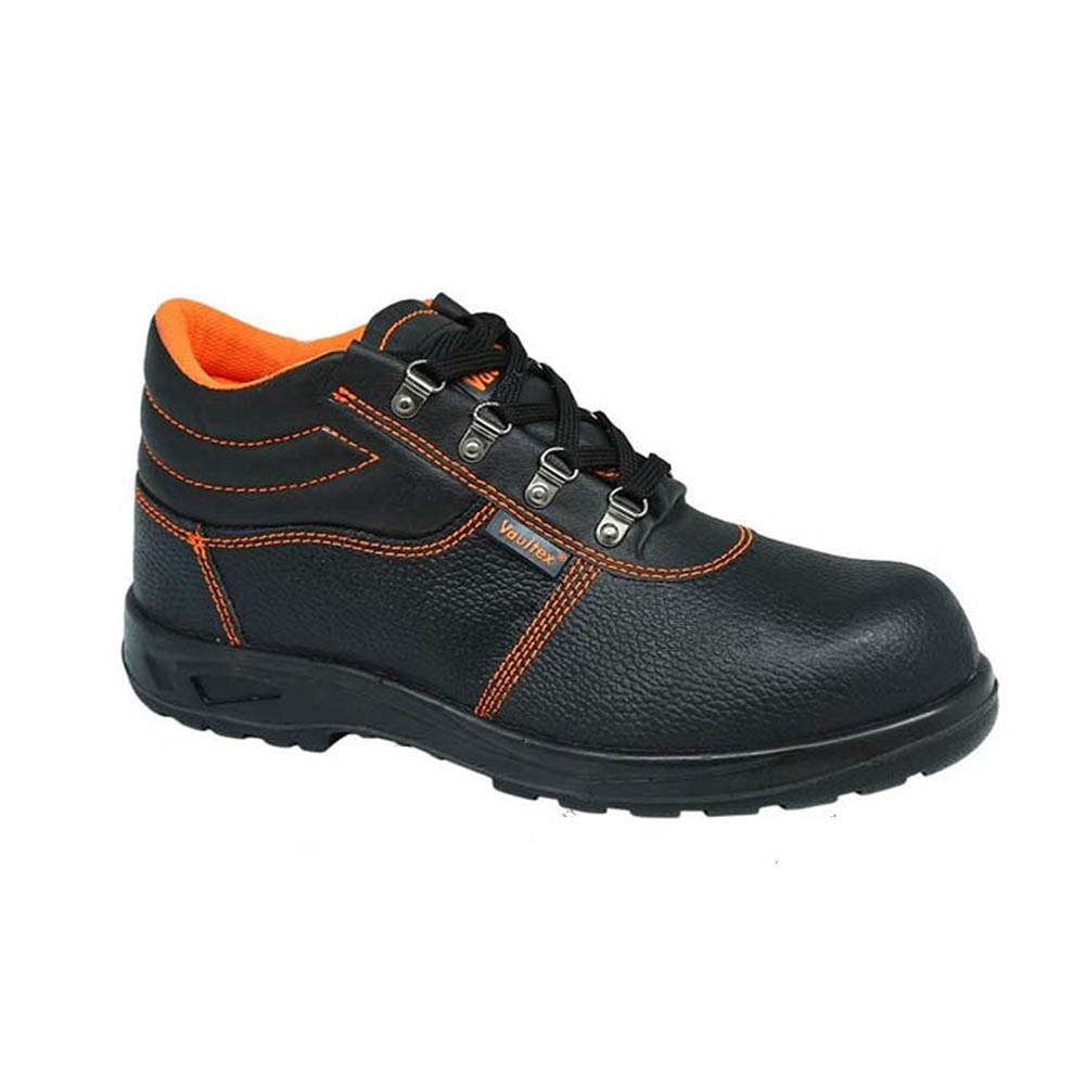 Vaultex VBI High Ankle Steel Toe Safety Shoes - Black, 44 0