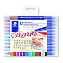 Staedtler Calligraphy Pen Double end MultiColoured Set - Pack of 12 0