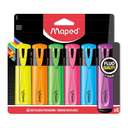 Maped Fluo Peps Highlighters, Chisel‑Tip - Pack of 6 - Assorted - 3 Sets 1