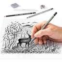 Staedtler Art Set, Graphite & Charcoal Pencil Drawing Kit with Kneadable Eraser, Blending Stump & Dual-Hole Sharpener - 12 Pc/Pack 2