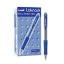 uniball Uni-Ball Laknock Ballpoint Pen SN100/07 Retractable 0.7mm Tip, Blue Ink, Smooth & Refillable - Pack of 12 1