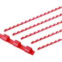 Atlas Plastic Binding Comb, A4 Size, 6 mm, Red, Box of 100 1