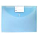 Atlas Document Bag, Opaque, with Name Card Pocket & Button Closure, Blue – Document Pouch & File Organizer 0