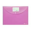 Atlas Document Bag, Opaque, with Name Card Pocket & Button Closure, Purple – Document Pouch & File Organizer 0