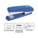 Atlas Half Strip Metal Stapler with Staple Remover, Straight Design, Blue 2