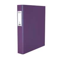 Clipp 2-Ring D-Ring Binder, A4, Purple