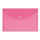 Clipp Document Bag, F/S, Embossed, Button Closure, Pink 0