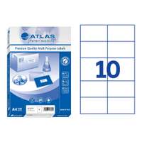 Atlas Multipurpose A4 Labels, 105 x 48mm size, 10 Per Sheet - Pack of 100  