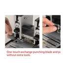 Carl Heavy-Duty Paper Punch, 100-Sheet Capacity, Black – Desktop Hole Punch for Office & School 4