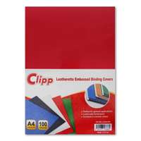 Clipp Leather Cover, A4, 230gsm, Red - Pack of 100