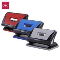 Deli 2-Hole Paper Punch, 10-Sheet Capacity, Document Organizing, Ideal for Office Use - Assorted Colors