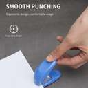 Deli Mini Single-Hole Punch, Metal Body, Compact, Built-In Chip Catcher, Portable, Ideal for Office Use 2
