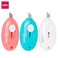 Deli Mini Utility Knife, 9 mm, Compact, School Scissor, Useful for Kids, Comfortable to Hold, Ideal for Crafts - Assorted