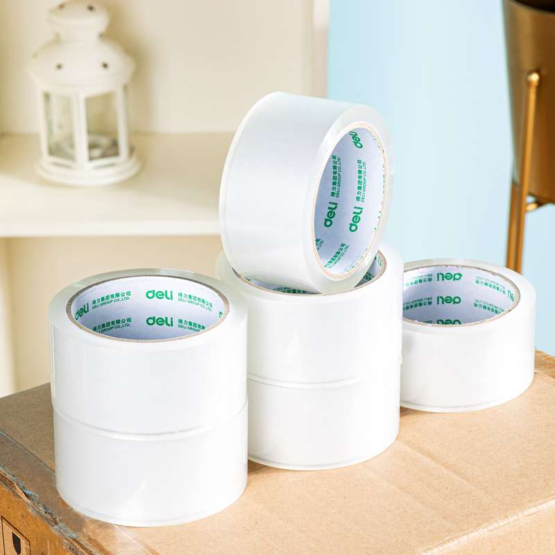 Deli Packaging Tape, 48 mm × 60 yd, Strong Adhesion, Super Clear, Ideal for Warehouse, Office & Home Use – Pack of 6 Rolls 3