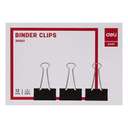 Deli Binder Clips, Strong Grip, 41 mm, Document Organiser, Ideal for School & Office Paper Management, Black – Pack of 12 Clips 1