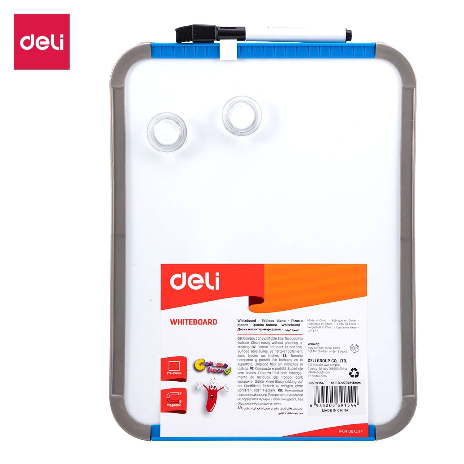 Deli Kids Whiteboard, 216 × 280 mm, Lightweight, Non-Toxic, Premium Quality Material, Ideal for Business and Academic Use - Assorted Colors 4