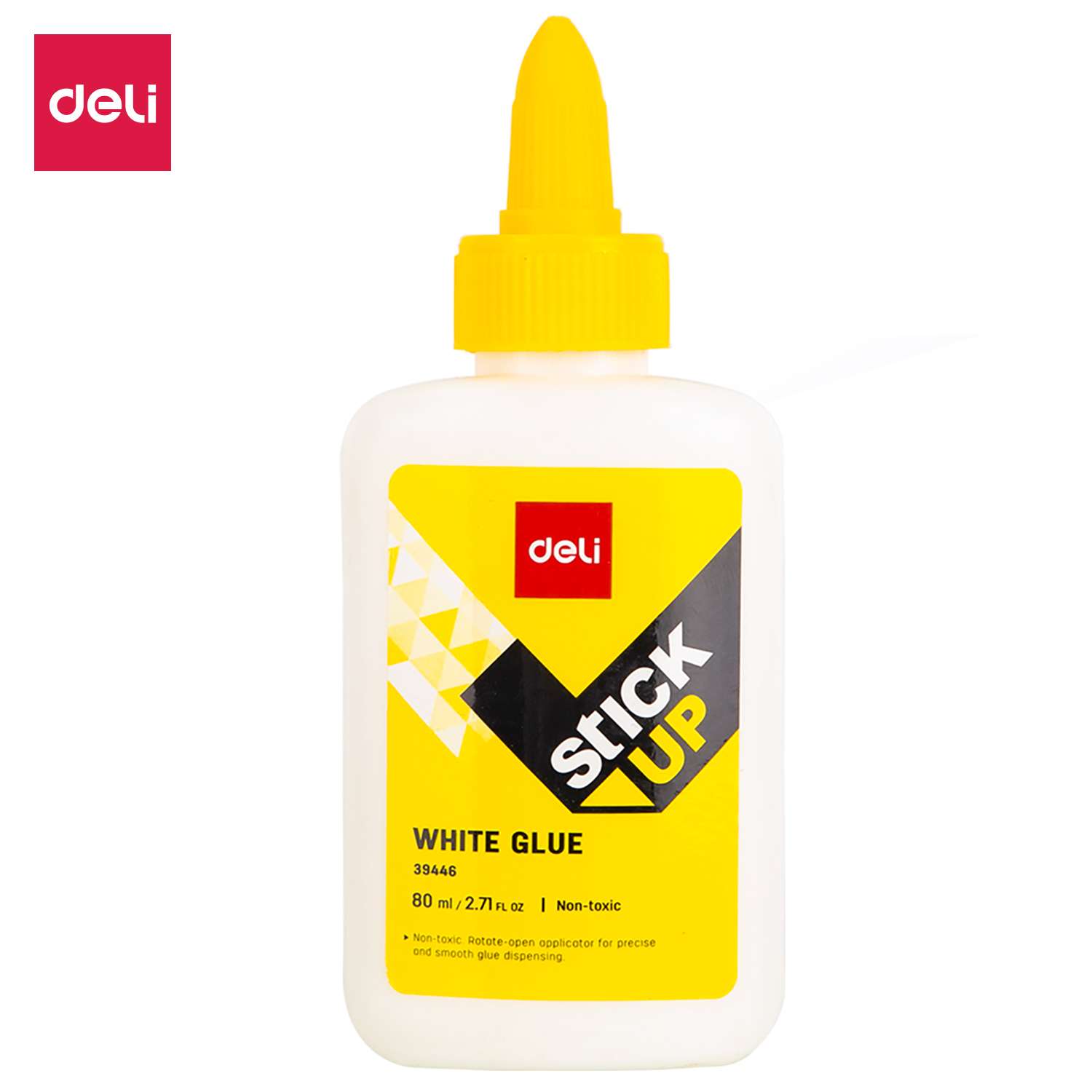 Deli White Glue, 80 ml, Clear-Drying, Water-Based, Precision Nozzle, Twist-Lock Applicator, Washable, Ideal For Crafts & Office Use 0