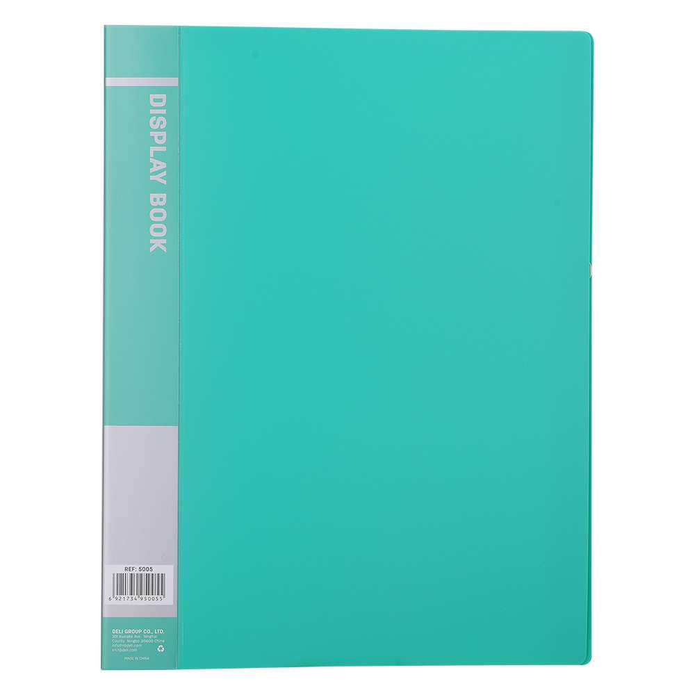 Deli A4 Economical Display Book, 60 Clear Top-Loading Pockets, High Capacity, Document Organiser, Ideal for Office Use - Assorted 1