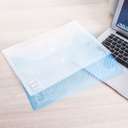 Deli A4 Clear Bag, Cross-Grain Texture, Transparent, Secure Closure, Document Organizer, Ideal for Office & Personal Use 4