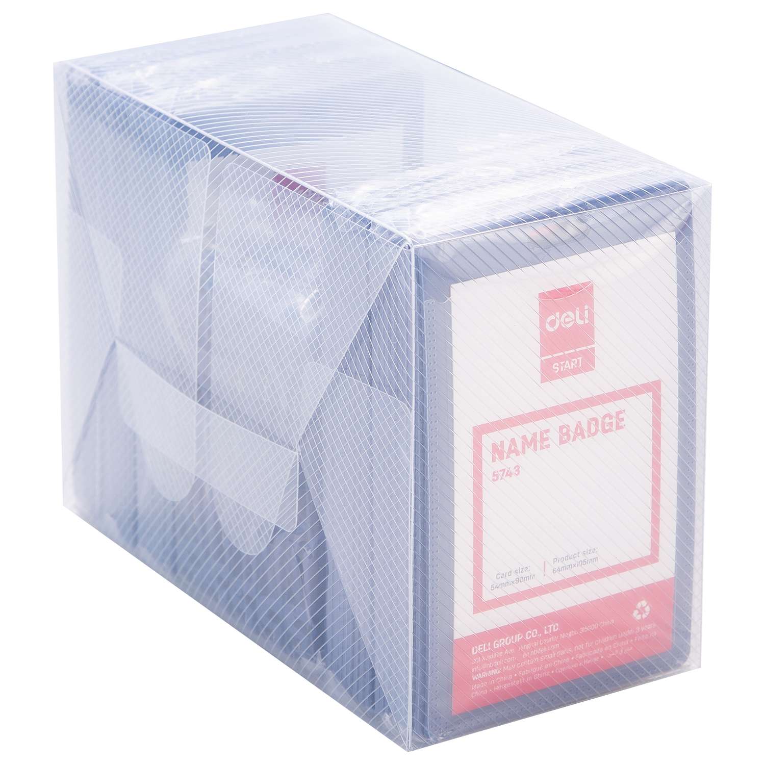 Deli ID Pass Holder, Side-Load PVC Sleeve, Smooth Edges, Ideal for Office & School Cards, Blue – Pack of 50 Units 4