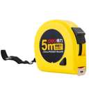 Deli Steel Measuring Tape, 5 m × 16 mm, Locking Blade, Pocket Ruler, Ideal for Home, Personal, & Retail Use - Yellow Case 1