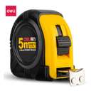 Deli Pocket Measuring Tape, 5 m × 19 mm, Magnetic Hook, Locking Blade, Ideal for Home, Personal & Retail Use - Yellow 0