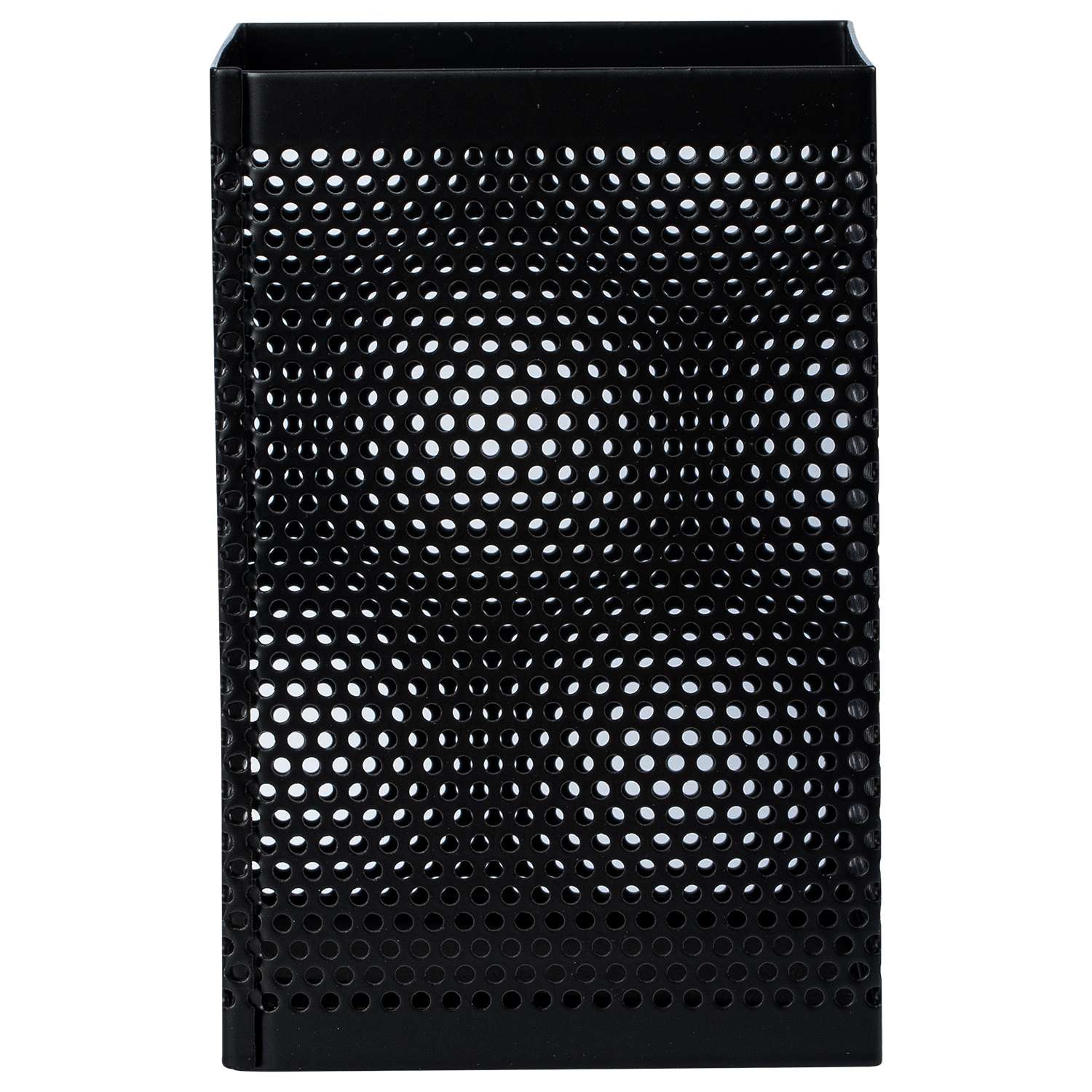 Deli Pen Stand, Metal, Heavy-Duty, Square, Weighted Base, Ideal for Organizing Small Accessories of Table - Black 1