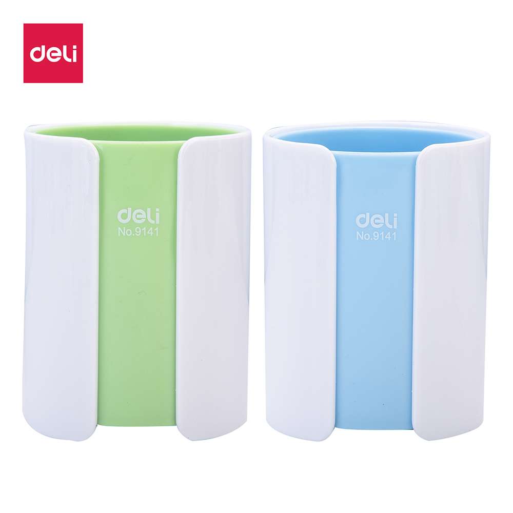 حامل أقلام ديلي ثنائي اللون بحجرتين و تصميم أنيق، مقاوم للتآكل، مثالي لتنظيم الملحقات الصغيرة بألوان متنوعة