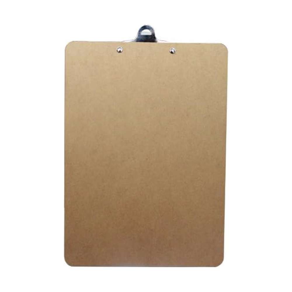 Deli A4 Wooden Clipboard with Jumbo Clip, Natural Finish, Rigid Writing Surface, String Holding of Paper, Ideal for Office & Field Work - Brown 1