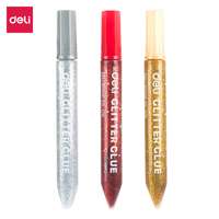 Deli Glitter Glue, Classic Colors, 12 ml Each, Child-Friendly, Ideal for School Craft & Home Use – Pack of 3 Tubes