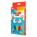 Deli Jumbo Colored Pencils, Easy Grip, Bright Colors, Ready to Use, Ideal for School Crafts & Home Use, Assorted – Set of 12 Colors 1