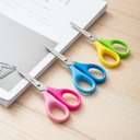 Deli School Scissors, 114 mm, Rounded Tips, Kids Friendly, Safe to Use, Ideal for Craft & Home Use - Assorted Colors 3
