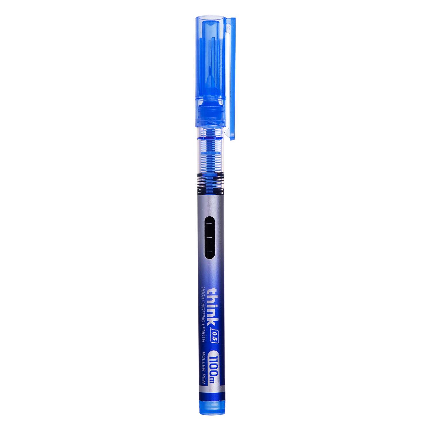 Deli Roller Pens, 0.5 mm Fine Point, Smooth Flow, Quick-Dry, Ideal for School & Office Use, Blue – Pack of 12 2