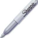 Sharpie Permanent Marker, Metallic, Striking Finish, Silver 2
