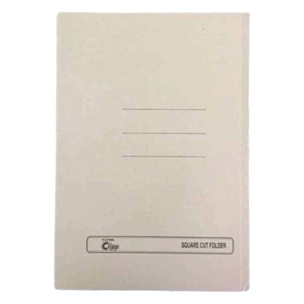 Clipp Square-Cut Folder, F/S – Pack of 100, Buff