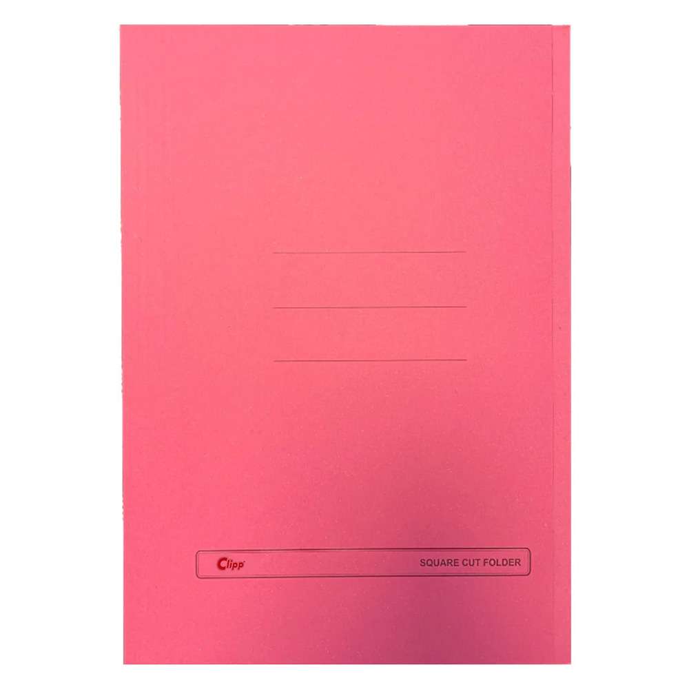 Clipp Square-Cut Folder, F/S – Pack of 100, Pink 0