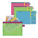 Foldermate Carry Pouch A4, 35 x 24 cm Blue, Green, Pink - Pack of 3 0