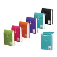 Foldermate Top Load Attache File with I-Clip, Multicolour Green, Blue, Black, Red, Orange, Violet