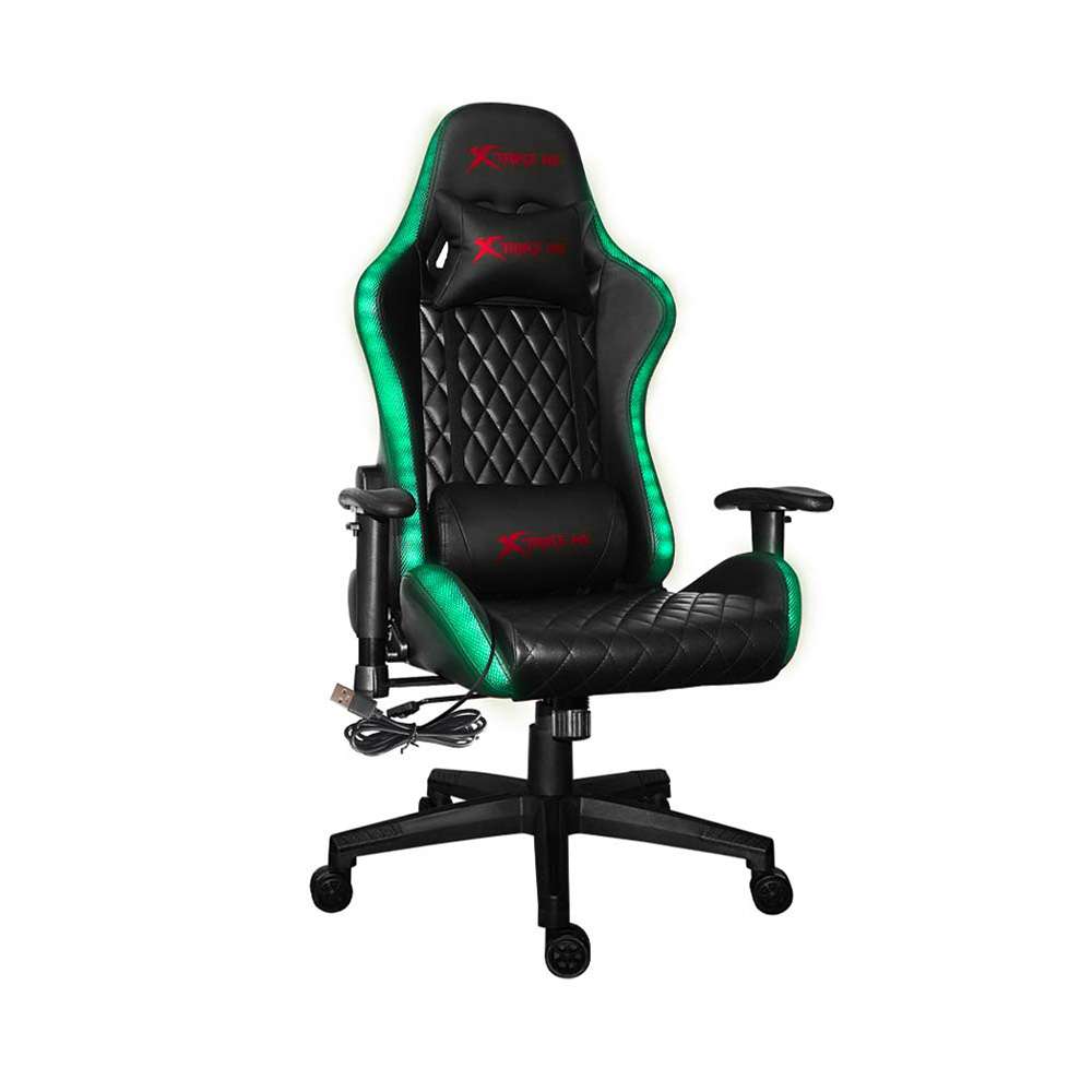 XtrikeMe Gaming Chair, Ergonomic, Wide Seat, Lumbar Cushion, Recline Function 0