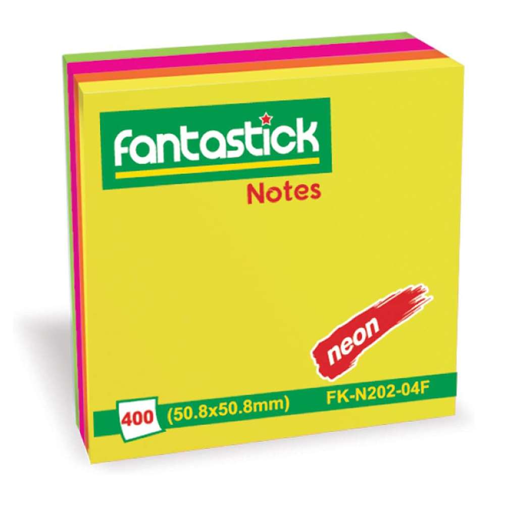 ورق ملاحظات لاصق فنتستك مقاس (2x2") لوان (Floral) ضمن عبوة من (4) قطع