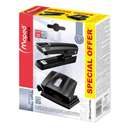 Maped Stapler 26/6 Half Strip, Essential + Punch, 20 Sheets Capacity 0
