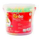 Funbo Modeling Clay With 26 Alphabet Moulds and Roller Tool, 440 g, Kit for Letter Learning in Polypropylene Case - Assorted Colors - Set of 7 + 26 + 1 0