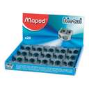 Maped 2-Hole Metal Pencil Sharpener, Clean Sharpening, Perfect for School, Assorted - Box of 20 0