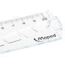 Maped Geometric Flat Ruler, 20 cm, Flat Profile & Clear Markings - Assorted 3