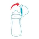 Maped Picnik Origins Water Bottle, 430 ml, Fun & Durable Hydration for All Ages - Blue & Green 3
