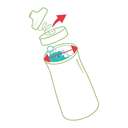 Maped Picnik Origins Water Bottle, 430 ml, Fun & Durable Hydration for All Ages - Blue & Green 4